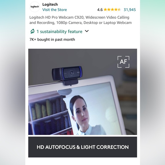 Logitech pro stream WebCam - Picture 4 of 6